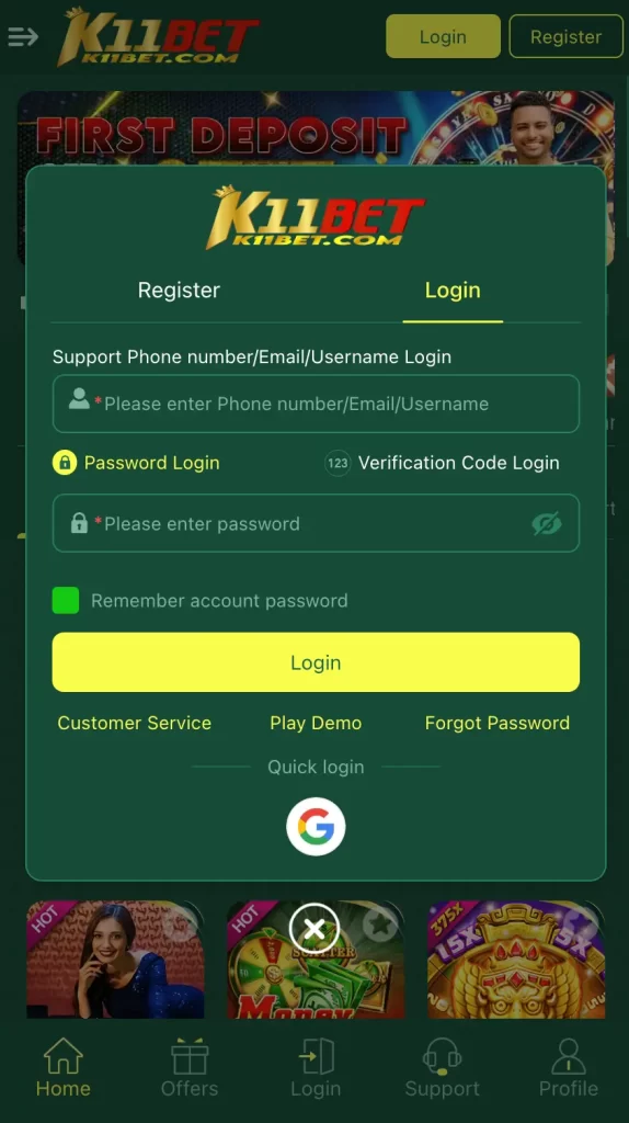 Casino betting